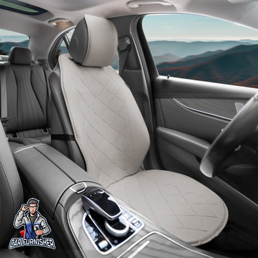 Car Seat Protector - Premium Leather Design Beige 1x Front Seat Leather
